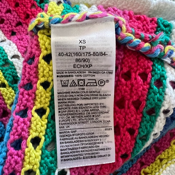 NWOT! Gap Striped Crochet Tank Top - Picture 6 of 6